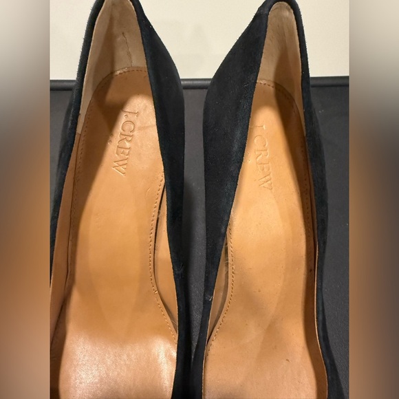 J. Crew Black Heels Block Chunky Pumps Party Office Neutral Feminine - Picture 4 of 7